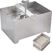 Tofu Press Stainless Steel Tofu Presses Adjustable Paneer Maker with Drain Hole and Drip Tray 6.3x4.7x3.5 Inch Cheese Press for Making 1kg