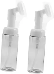 NULYLU Multi-use Foaming Soap Dispensers 2pcs 60ml Travel Bottles Gentle Moisturizer Pump for Face Wash Body Wash Portable Skincare