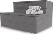 Hot Tub Steps,Wood Looking Plastic Steps for Hot Tub,Top Waterproof Hot Tub Stairs,Safe and Non-Slip Spa Steps,Upgrade Heavy Duty Outdoor Steps,Suitable for Any Size Hot Tub