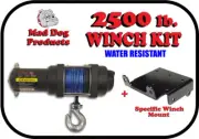 2500lb Mad Dog Synthetic Winch/Mount Kit - 2015-20 Yamaha Wolverine / R-Spec/ SE