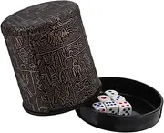Yardwe 1 Set Professional Dice Cup with Dice Plastic Party Props for Ktv and Table Games Smooth Surface Design for Comfortable Use for Gatherings