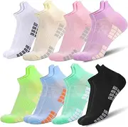 [Halinuia] 8 Pairs Women's Sports Socks, Cotton Short Socks for Running, Gym, Running, Tennis, Cycling, Sport, EU 35-42, multi-coloured, 36-42