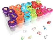 Animals Stamps for Kids,26 Pieces Self-Ink Washable Stampers Toys for Children Crafts Party Favor,School Prizes,Birthday Gift,Learn Props