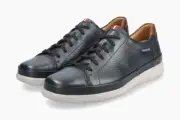 Mephisto Mens Thomas Leather Sneaker - Navy Oregon/Hazelnut Randy NEW