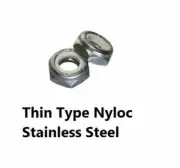 Qty 10 THIN Hex NYLOC Nut 3/8" UNF Imperial Stainless A2 70 G304 Lock
