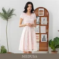 在飛比找森森購物網優惠-現貨【MEDUSA 曼度莎】浪漫粉紅愛心蕾絲小禮服（M-XL