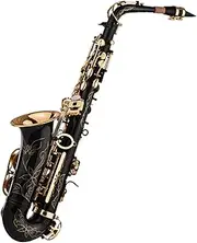 ACAGALA EB Alto Saxophone Sax Brass Lacquered Gold 82Z Key Type Woodwind Instrument with Padded Carry Case Gloves Cleaning Cloth Brush Sax Straps Reeds