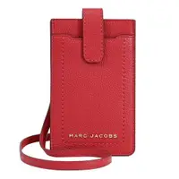在飛比找ETMall東森購物網優惠-MARC JACOBS 馬克賈伯 素色皮革休閒斜背手機包.紅