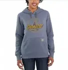 Carhartt 105275 Midweight Logo Hoodie Gray Heather Factory Seconds Size 2XL