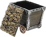 HONMEET Plastic Boys and Girls Treasure Chest Car Shaped Toy Storage Box Versatile Storage Trolley for Boys and Girls' Room