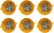 6 Pcs Paint Strainer Mesh, 100-Mesh Reusable Paint Strainers Funnel Net, Metal Mesh Filter Tool for Paint Spray, Latex Paint (Yellow/125mm)