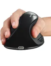 Black Ergonomic Mouse Wireless Mouse Type C Rechargeable Vertical Right Handed
