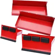 Magnetic Shelf 4-Pcs Set - Red Magnetic Tool Trays - Metal Tool Box with Strong