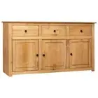 vidaXL Sideboard 135x40x80 cm Solid Pinewood Panama Range HEE