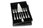 7x Stanley Rogers Set Baguette Cake Serving Server Forks Gift Boxed