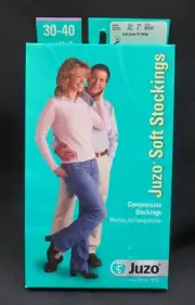 JUZO MODEL 2002 Sz II SOFT COMPRESSION STOCKINGS 30-40 mmHg KNEE HIGH ff BEIGE