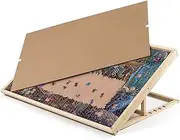 Lavievert Adjustable Wooden Puzzle Board Easel for Adults, Portable Tilting Jigsaw Puzzle Table with Dustproof Cover for Puzzles Up to 1,000 Pieces