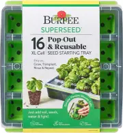 Superseed Seed Starting Tray | 16 XL Cell | Reusable & Dishwasher Safe | for Sta