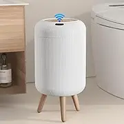 ​CyperEver Kitchen Bin & Bathroom Bin with Sensor - 3 Gallon/11L Automatic Touchless Rubbish Bin, Smart Trash Can with Lid for Office/Bedroom, Small Garbage Bin (White)​​