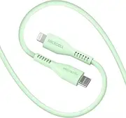 Fruitywire USB2.0 30W 480Mbps MFI-Certified USB-C to Lightning Cable, Liquid Silicon, 1.3M (Mint)