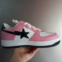 在飛比找Yahoo!奇摩拍賣優惠-【全新現貨】Bapesta粉蛇球鞋bape star