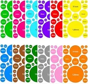 252 Pieces Polka Dots Wall Sticker Circle Wall Decal for Kids Bedroom Living Room, Classroom, Playroom Decor Removable Vinyl Wall Stickers Dots Wall Decals (12 Farben)
