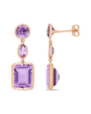 Rina Limor Rose Gold Vermeil 11.50 ct. tw. Gemstone Earrings