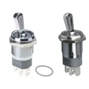 Practical Sturdy Metal Three Way Toggle Switches Equipped With LED Light