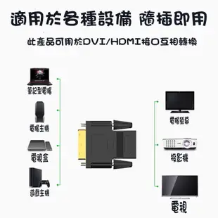 【atake】HDMI 轉 DVI 轉接頭 可反轉 DVI轉HDMI HDMI轉DVI