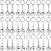 Disco Silver Ball Keychains, 70s Silver Mirror Ball, Mini Disco Keychain Bulk Disco Accessories Bling Sparkly Disco Keychains for Disco Birthday Christmas Party Favors Supplies Decorations