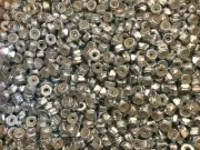 6-32 ZINC NYLON INSERT STOP LOCK NUT - 100 PIECES