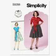 ChicWrap & Flare Skirt Sewing Kit - Code 9288, Sizes 6-14, White