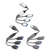 3 in1 OTG USB 2.0 Cable USB Male to 3 Port USB 2.0 Female OTG Splitter Cable