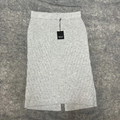 Simply Vera Wang Skirt Womens L Gray Sweater Ribbed Knit Pull On NEW $58