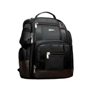 Bopai Luxury Style Leather & Microfiber with USB Charging Backpack Black 15.6"