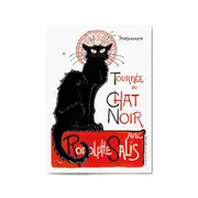 French Chat Noir Black Cat Vintage Advert Wall Art