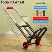 Folding Retractable Trolley Folding Hand Truck Handling 25mm Pu Wheel
