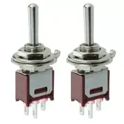 2 x Subminiature On-Off-On Toggle Switch 1.5A
