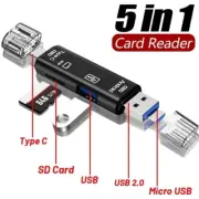 5 In 1 USB 3.0 Memory Card Reader OTG Adapter For iPhone iPad Macbook Tablet AU