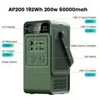 200W Power Bank 192Wh Lifepo4 Battery 60000mAh Solar Generator Camping Portable