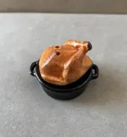 Cracker Barrel Mini Roasted Turkey and Pan Salt And Pepper Shakers