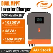 PowMr 10200W 48V Hybrid Solar Inverter Charger Controller 160A Dual MPPT AU