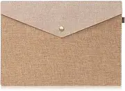 qwmvhfg, A4/A5 Document Bag Canvas Felt File Briefcase Paper Holder File Folder Simple Portable Organizer Students Stationery Supplies 2 pcs Files Organizer(Coffee L)
