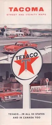 1961 Texaco Road Map: Tacoma NOS