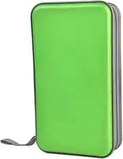 CD Holder CD Case Wallet DVD Binder DVD Organizer Storage Bag Hard Plastic 80 Capacity Portable Green CD Case