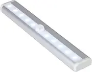 WedDecor Under Cabinet Light Wireless LED Light with PIR Motion Sensor, Portable Battery Powered Lighting with Magnetic Strip, Stick on Lights for Stairs, Cupboard, Kitchen, Wardrobe, Warm White, 1Pc