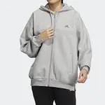 ADIDAS WORD FZ HOODIE HM2813 女 連帽外套 運動 休閒 舒適 寬版 落肩 時尚 灰