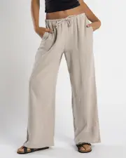 [Mooloola] Mooloola Girls' Lennox Beach Pants in Stone Grey Size 12 12 Stone Grey