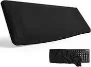 CaSZLUTION Keyboard Dust Cover, Covers Most 75% 80% 96% and Full Standard Size PC Keyboards, Stretch Fabric Anti-Dust Keyboard Sleeve Fits Keyboards from 14.9" x 5.9" up to 19.5" x 7.5", (Black, M)