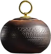 Chinese Tea Caddy,Ceramic jar, Tea Storage Containers Ceramic Sealing Jar with Hammer Grain Texture Purple Sand Ceramic Storage Jar for Loose Tea, 200ML Loose Tea Storage Containers
